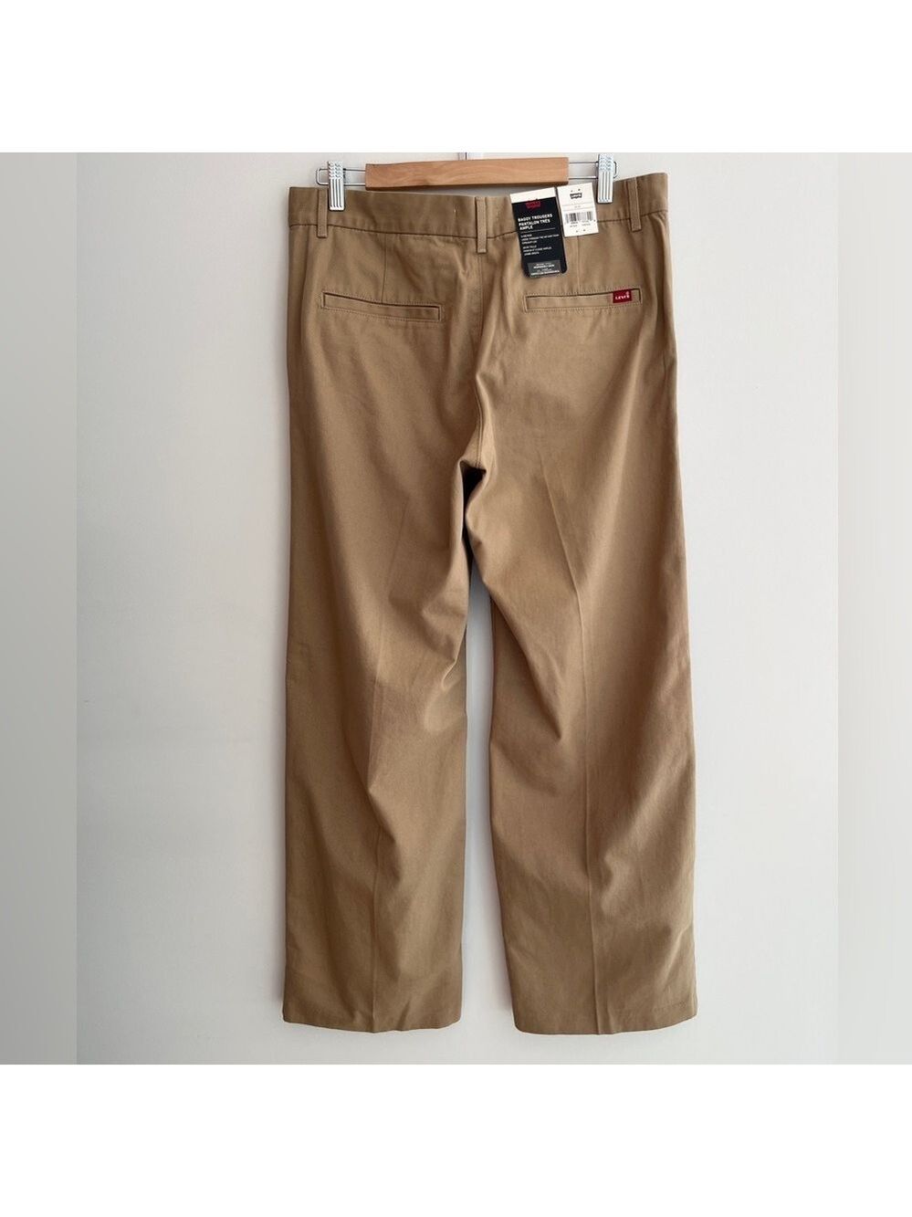 LEVI'S Baggy Trousers Mid Rise Straight Unbasic Khaki - Brown Chino Pants NWT
